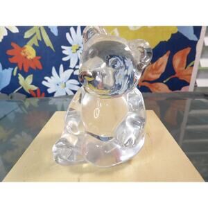 Princess House Lead Crystal Teddy Bear Paperweight